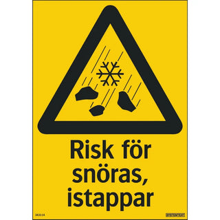 SKYLT RISK FÖR SNÖRAS 210X297 PL - SYSTEMTEXT