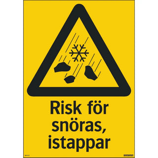 SKYLT RISK FÖR SNÖRAS 297X420 PL - SYSTEMTEXT