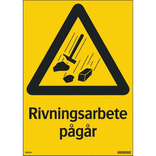 Systemtext Skylt Rivningsarb Pågår 210x297 Pl - | CleanNest - SYSTEMTEXT | CleanNest