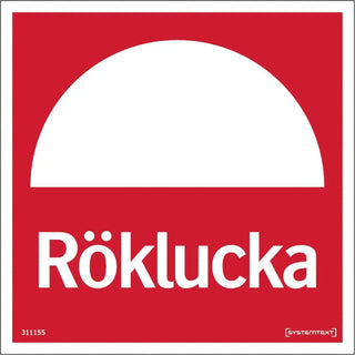 Systemtext Skylt Röklucka 150x150 Alu Rfx | CleanNest - SYSTEMTEXT | CleanNest