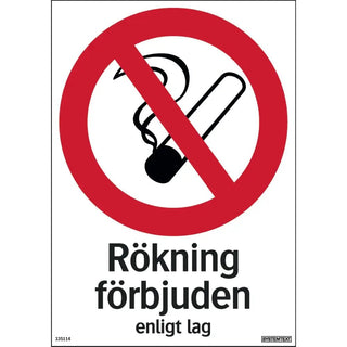 Systemtext Skylt Rökning Förbj Lag 210x297 Pl | CleanNest - SYSTEMTEXT | CleanNest