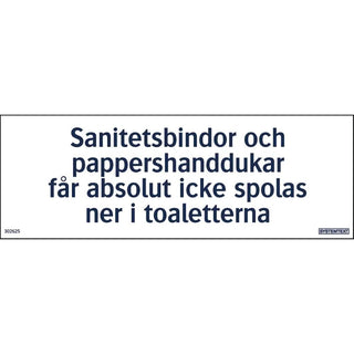 Systemtext Skylt Sanitetsinstr Toa 210x74 Pl | CleanNest - SYSTEMTEXT | CleanNest