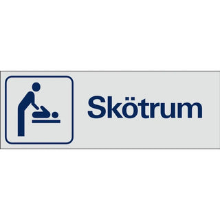 Systemtext Skylt Skötrum 228x80 Al | CleanNest - SYSTEMTEXT | CleanNest