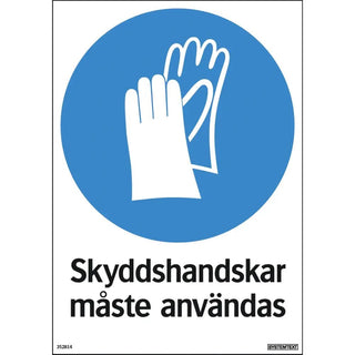 Systemtext Skylt Skyddshandskar 210x297 Pl - | CleanNest - SYSTEMTEXT | CleanNest