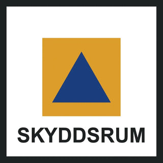 Systemtext Skylt Skyddsrum 250x250 Al Reflex | CleanNest - SYSTEMTEXT | CleanNest