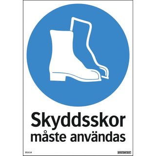 Systemtext Skylt Skyddsskor Använd 210x297 Pl | CleanNest - SYSTEMTEXT | CleanNest
