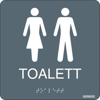 Systemtext Skylt Taktil Toa Dam/herr 150x150 | CleanNest - SYSTEMTEXT | CleanNest