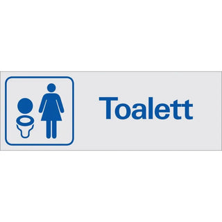 Systemtext Skylt Toalett Dam 225x80 Al Tr | CleanNest - SYSTEMTEXT | CleanNest