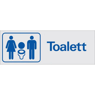 Systemtext Skylt Toalett Dam/herr 225x80 Al Tr | CleanNest - SYSTEMTEXT | CleanNest