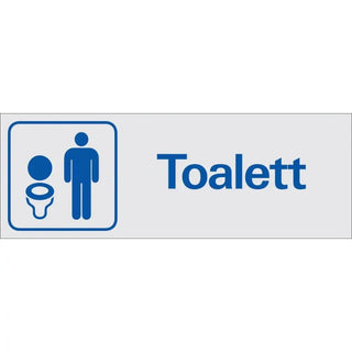 Systemtext Skylt Toalett Herr 225x80 Al Tr | CleanNest - SYSTEMTEXT | CleanNest