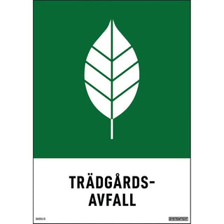 Systemtext Skylt Trädgårdsavfall 148x210 De - | CleanNest - SYSTEMTEXT | CleanNest