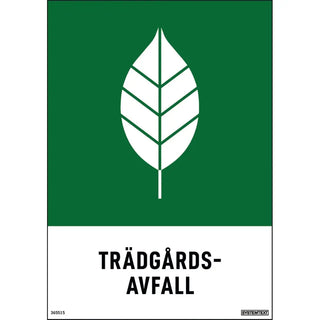 SKYLT TRÄDGÅRDSAVFALL 148X210 DE - SYSTEMTEXT