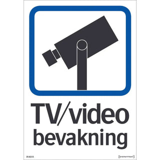 SKYLT TV/VIDEOBEVAKN 148X210 DE TR - SYSTEMTEXT