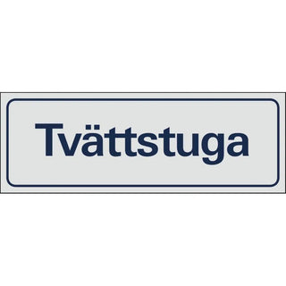 Systemtext Skylt Tvättstuga 225x80 Al | CleanNest - SYSTEMTEXT | CleanNest