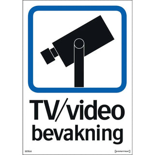 Systemtext Skylt Tv/video 210x297 Pl | CleanNest - SYSTEMTEXT | CleanNest
