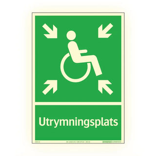 SKYLT UTRYMNPLATS AFS 210X297 AL SN - SYSTEMTEXT