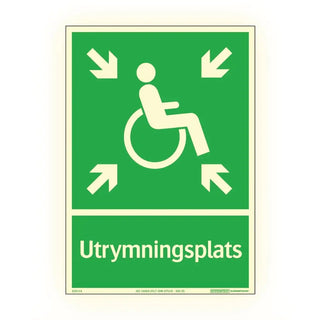 Systemtext Skylt Utrymnplats Afs 210x297 Al Sn - | CleanNest - SYSTEMTEXT | CleanNest