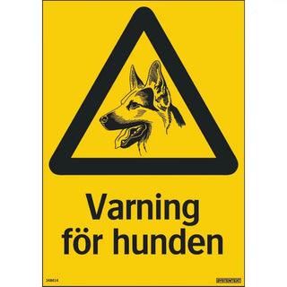 Systemtext Skylt Varning För Hunden 210x297 Al | CleanNest - SYSTEMTEXT | CleanNest