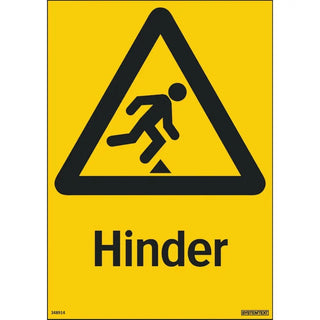 Systemtext Skylt Varning Hinder 210x297 Pl | CleanNest - SYSTEMTEXT | CleanNest