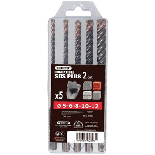 Tecos Borrset Sds Plus 2 - skär 5 - 12mm 5del | CleanNest - TECOS | CleanNest