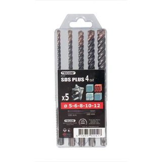 Tecos Borrset Sds Plus 4 - skär 5 - 12mm 5del | CleanNest - TECOS | CleanNest
