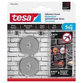 TESA SJÄLVHÄFT SKRUV BRICKA RUND 2ST 5KG | CleanNest - TESA | CleanNest
