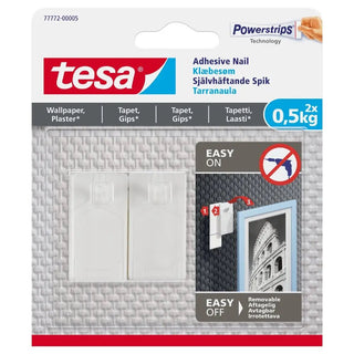 TESA SJÄLVHÄFTANDE SPIK TAPET 2ST 0,5KG | CleanNest - TESA | CleanNest