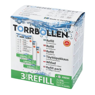 REFILL T FUKTSLUKARE 3ST MED DOFT - TORRBOLLEN