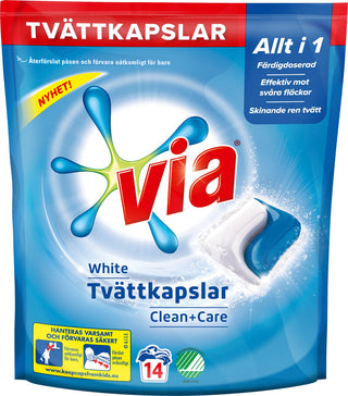 Via Tvättkapslar White - 14st - CleanNest