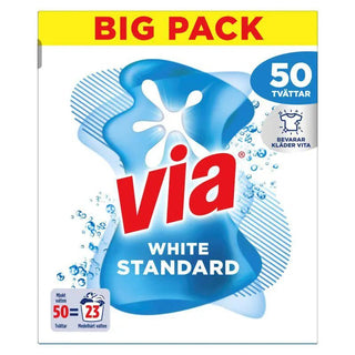 Via - Tvättmedel Pulver White - 1,61 kg - Via | CleanNest