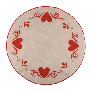 JULGRANSMATTA HJÄRTAN Ø100CM - WINTERIA