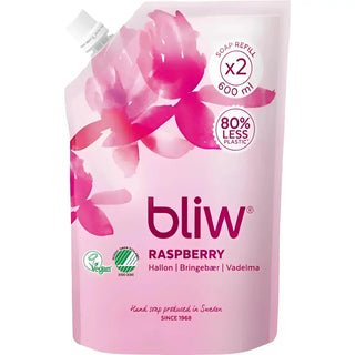 Bliw Tvål Rödklöver&Hallon Refill - 600ml